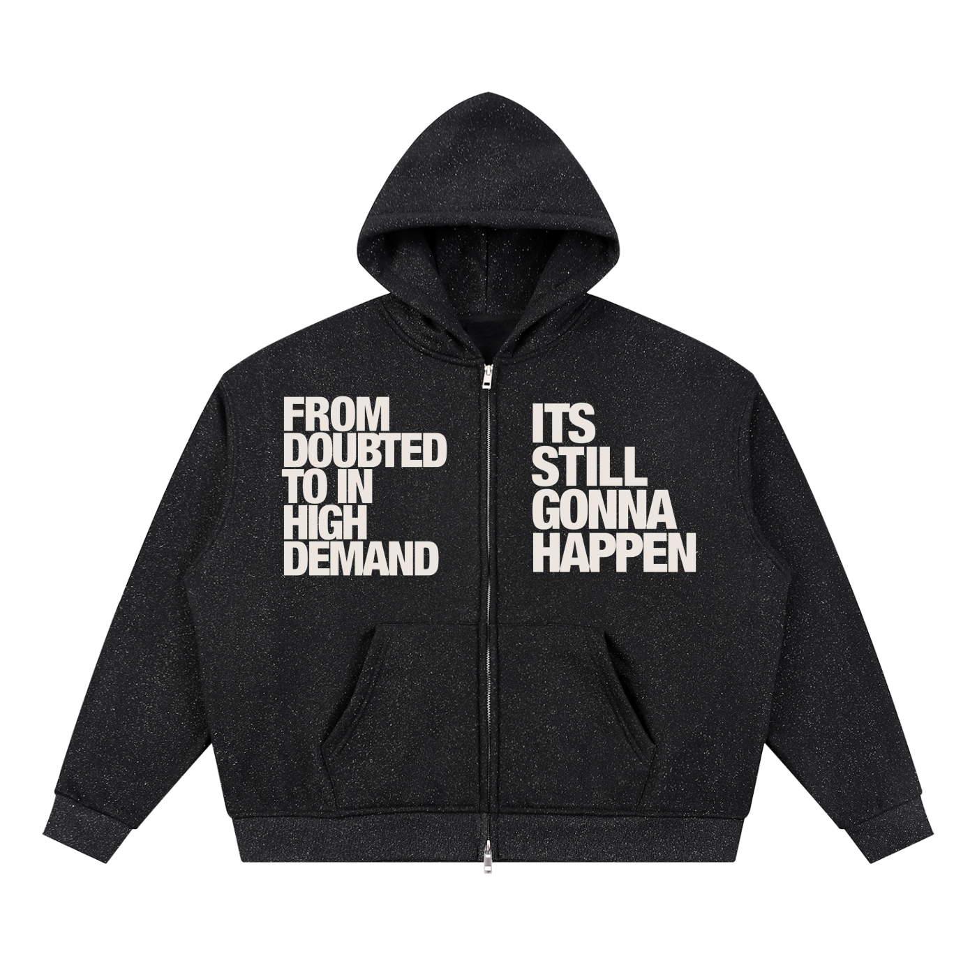 Unisex Sparkles Full Zip Boxy Hoodie