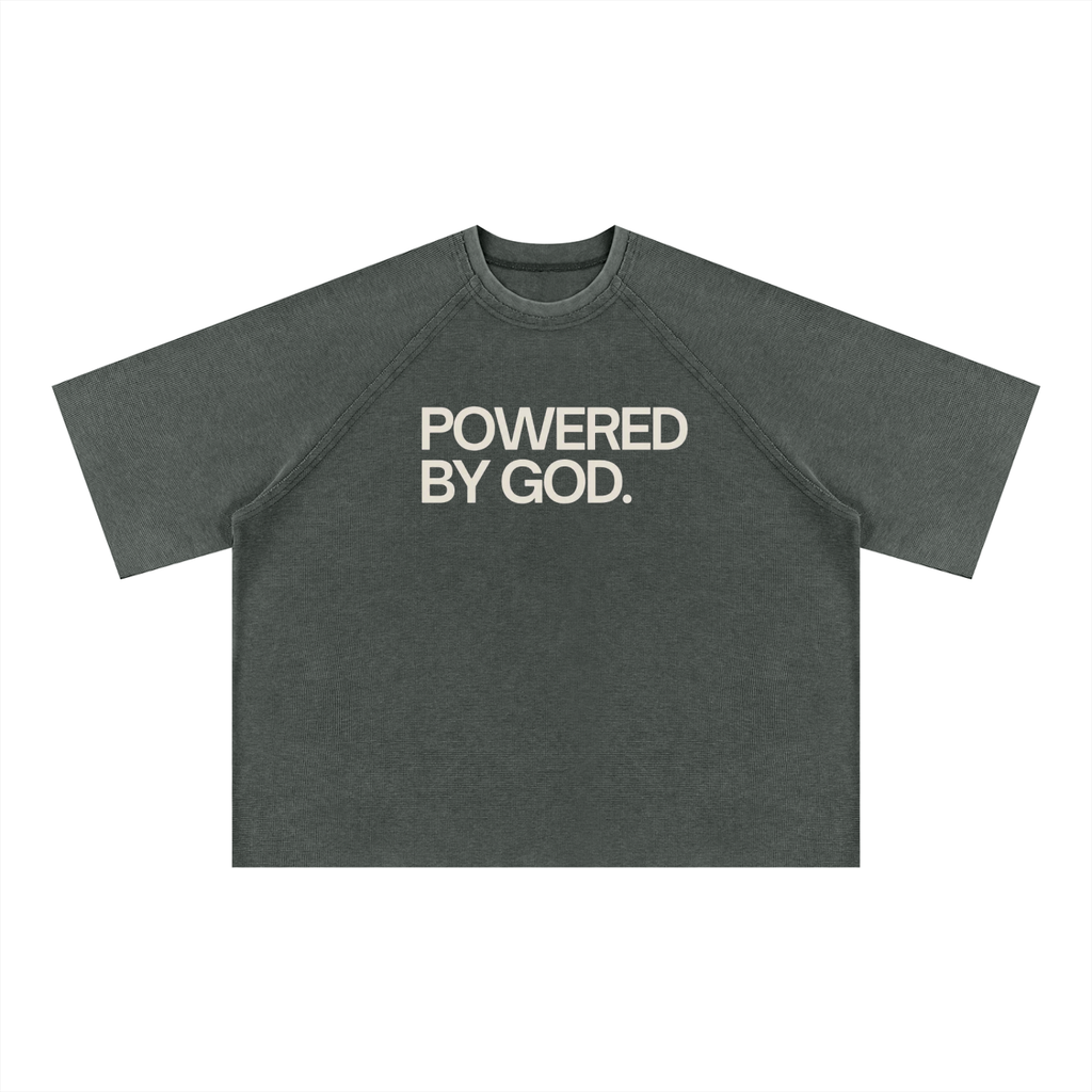 Unisex Mineral Wash Boxy Waffle T-Shirt