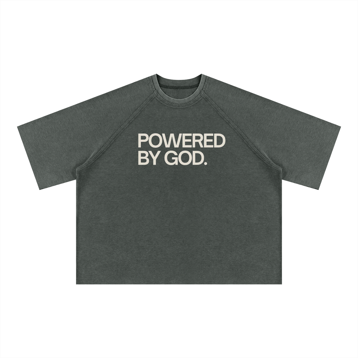 Unisex Mineral Wash Boxy Waffle T-Shirt