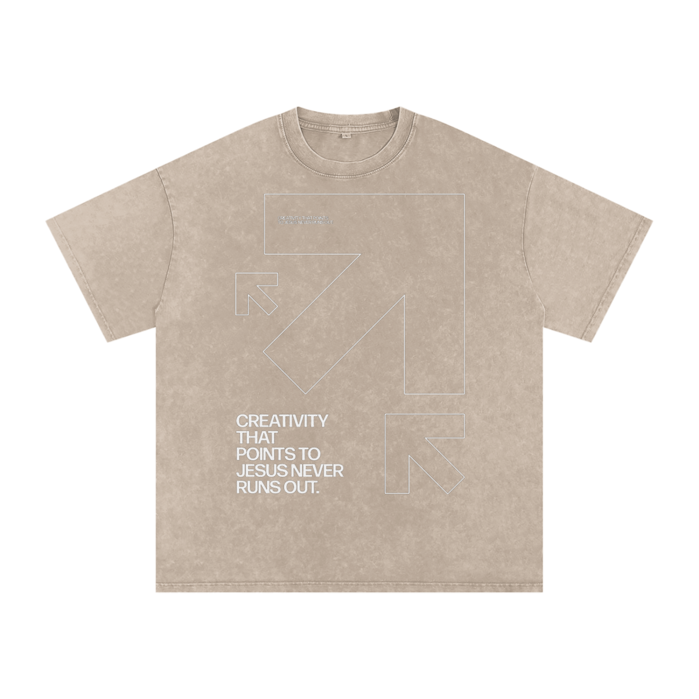 Snow Washed Oversized Cotton T-Shirt