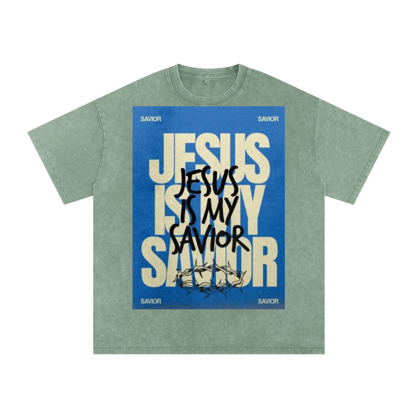 Snow Washed Oversized Cotton T-Shirt