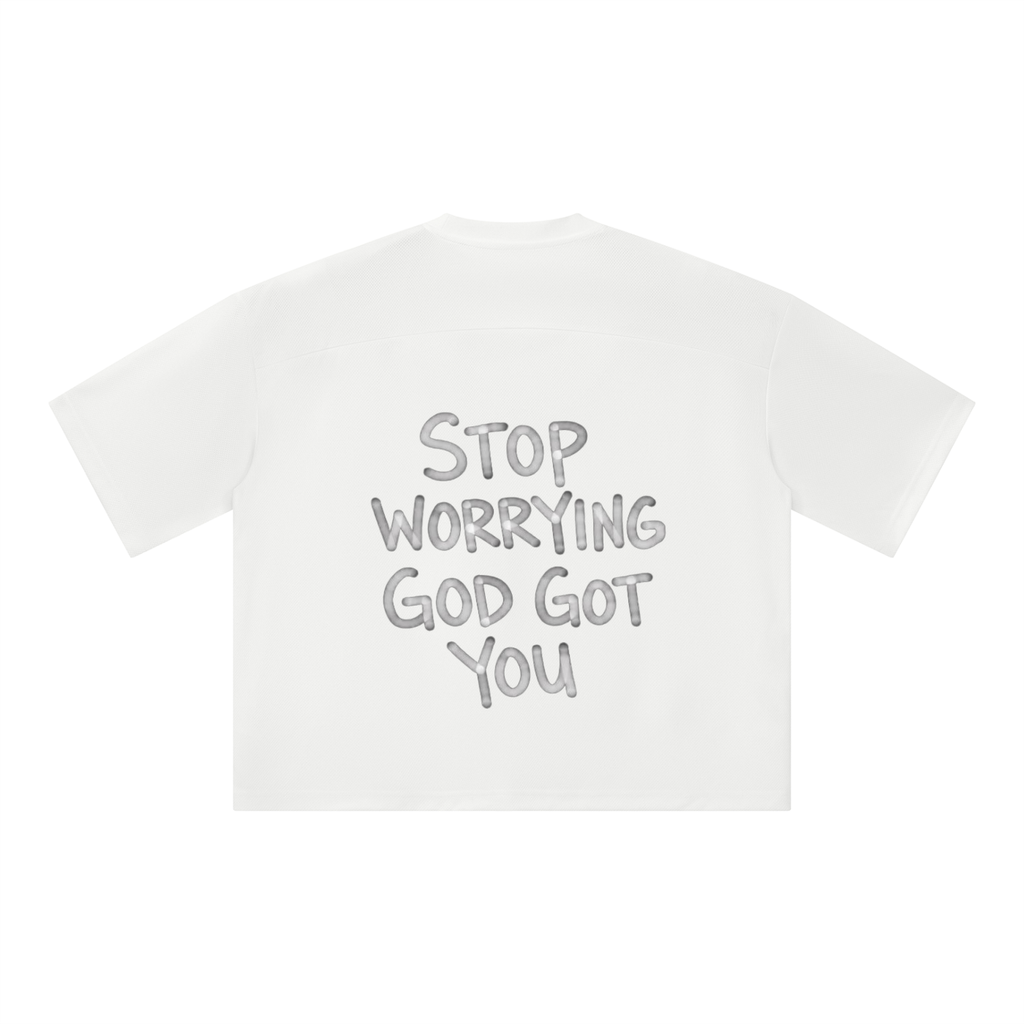 Unisex Boxy Mesh Crewneck T-Shirt