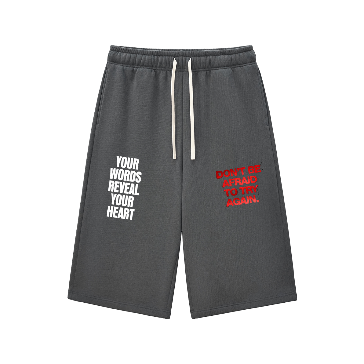 Relaxed Drawstring Three-quarter Sweatpants