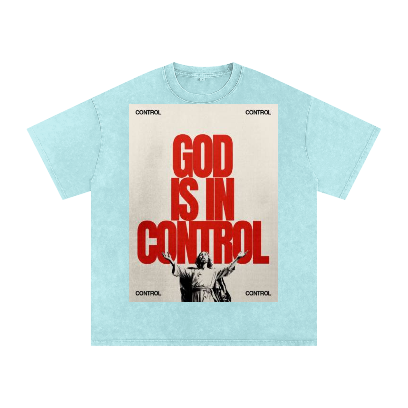 Snow Washed Oversized Cotton T-Shirt