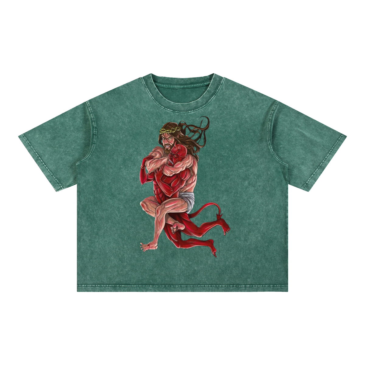 Mineral Wash Boxy Cotton T-Shirt