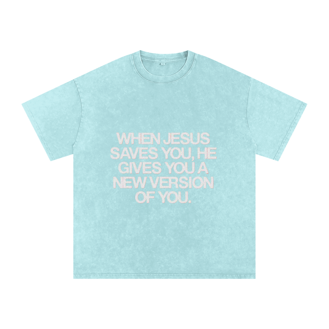 Snow Washed Oversized Cotton T-Shirt