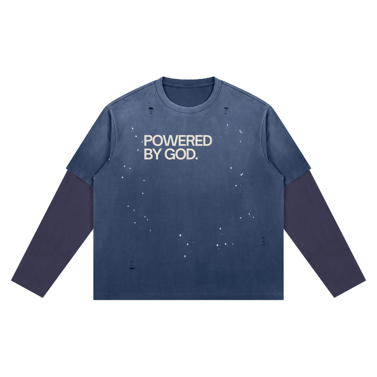 Unisex Vintage Wash Distressed Layer T-Shirt