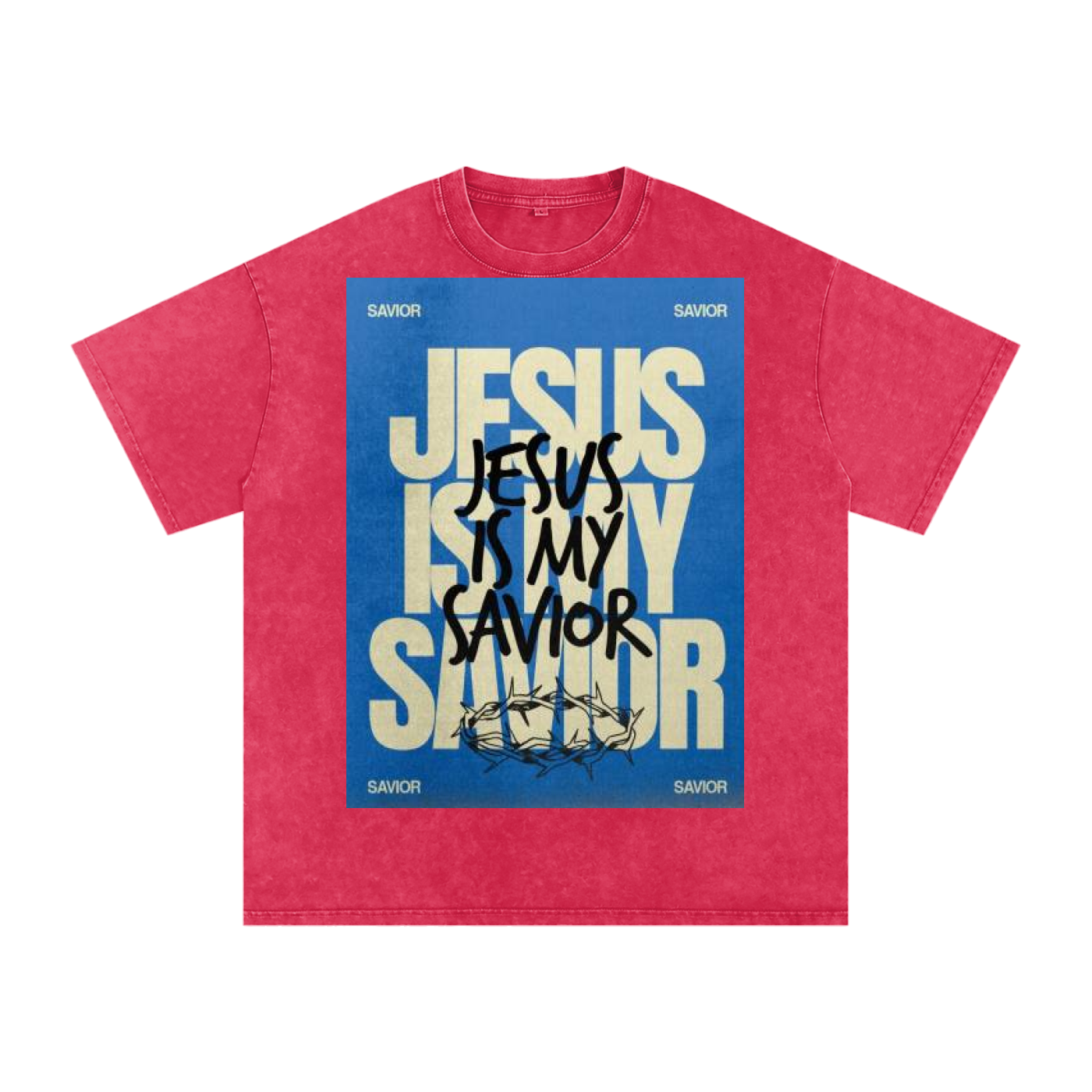 Snow Washed Oversized Cotton T-Shirt