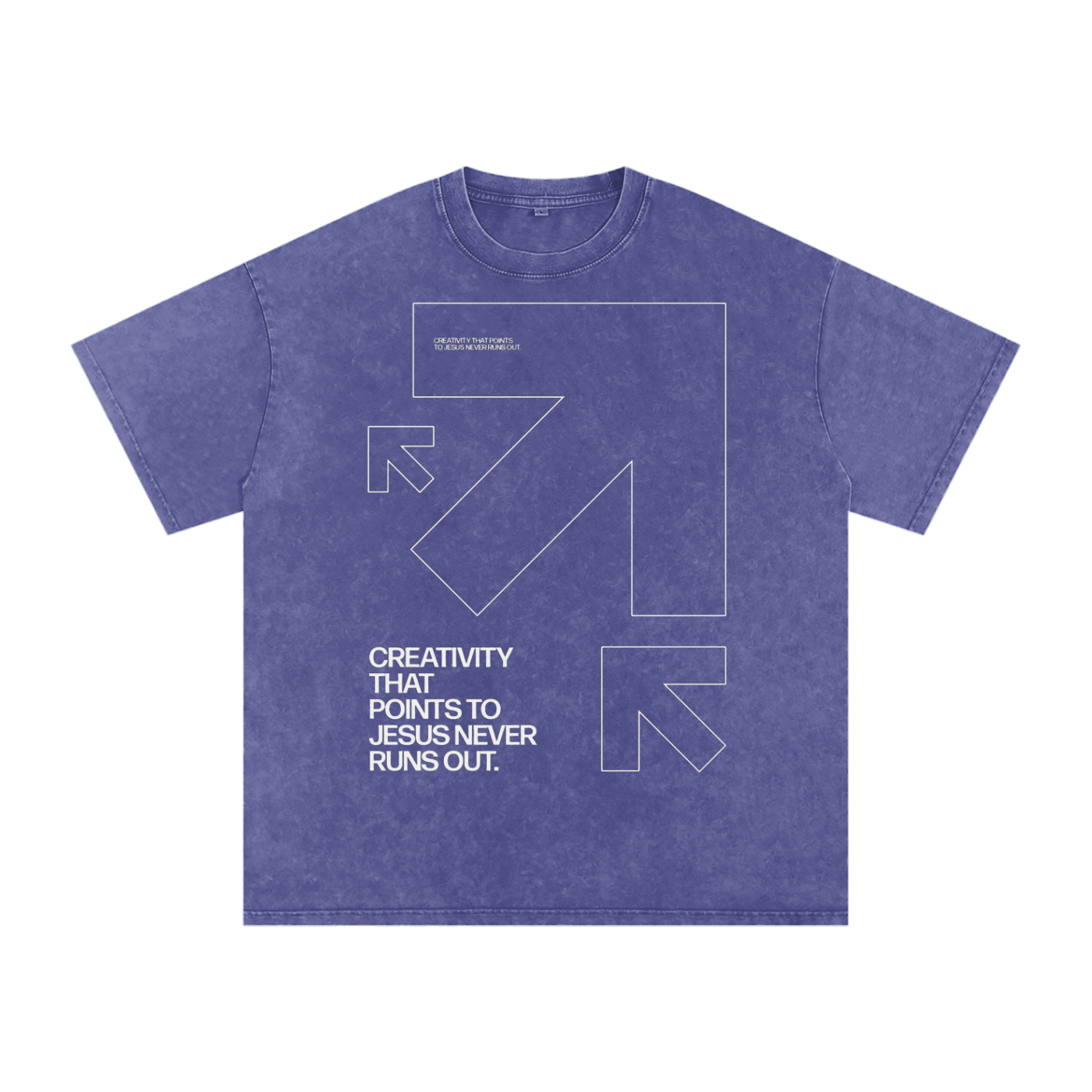 Snow Washed Oversized Cotton T-Shirt