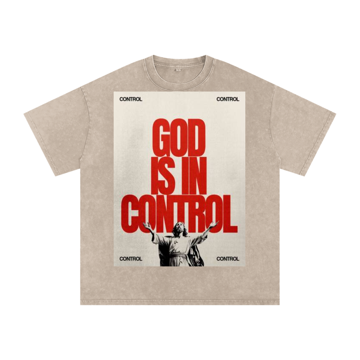 Snow Washed Oversized Cotton T-Shirt