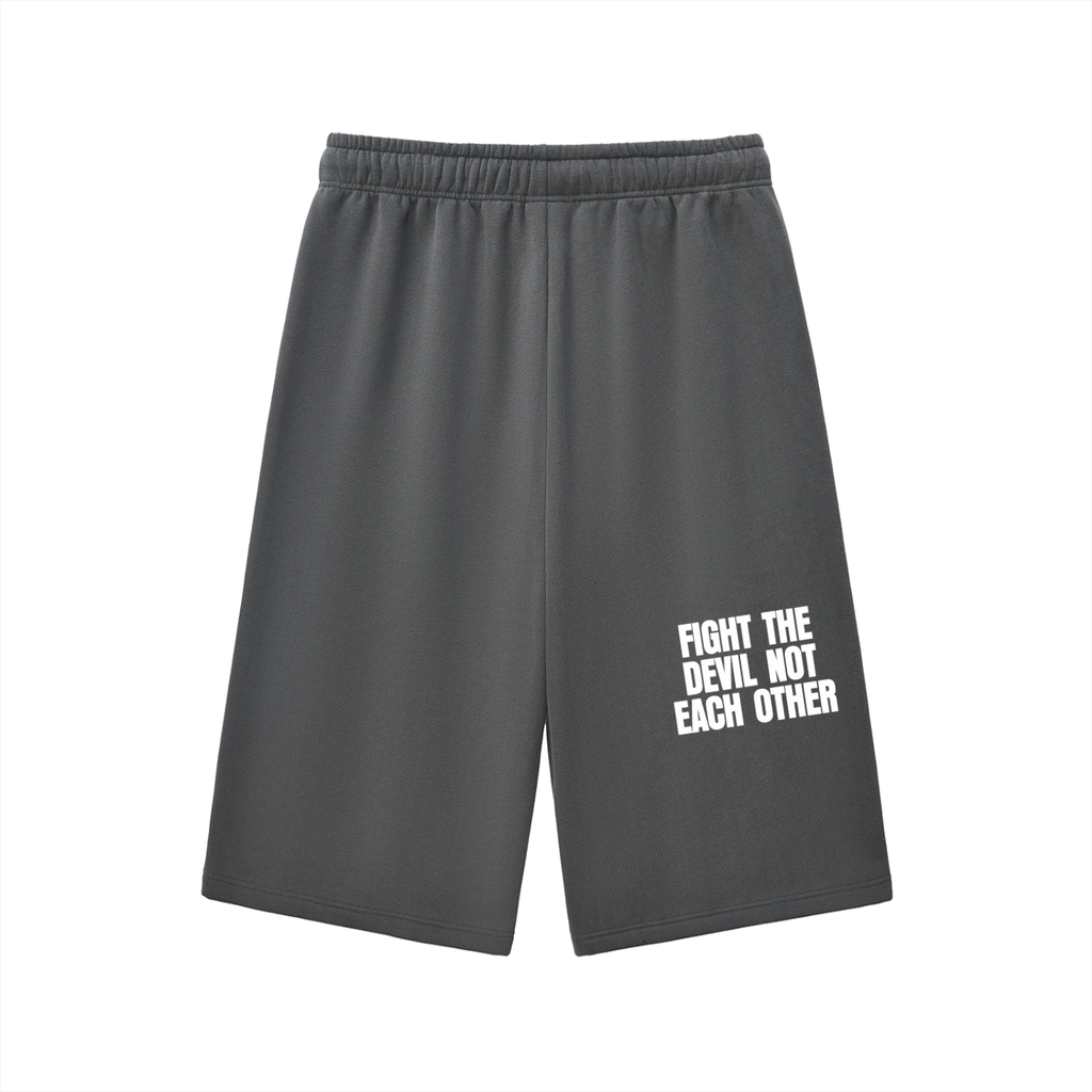 Relaxed Drawstring Three-quarter Sweatpants