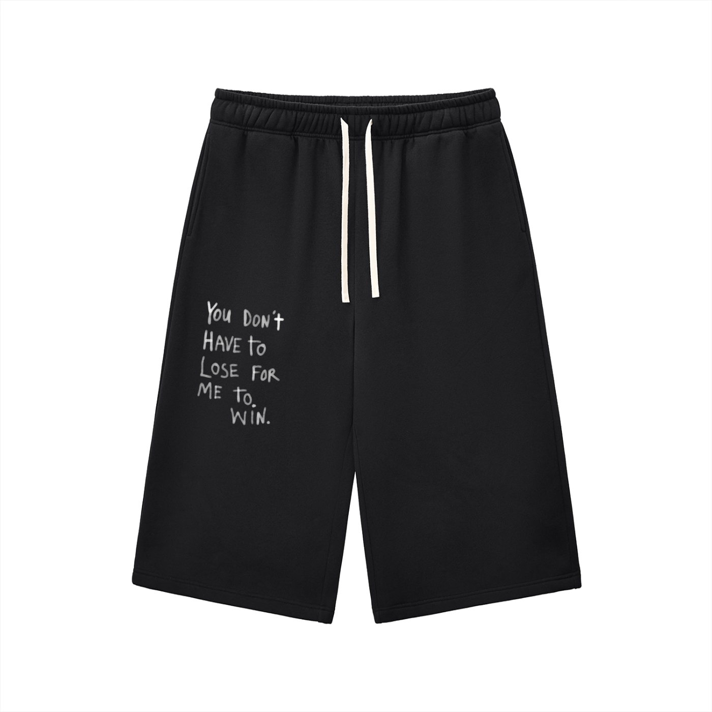 Relaxed Drawstring Three-quarter Sweatpants