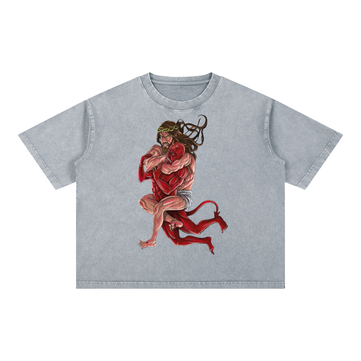 Mineral Wash Boxy Cotton T-Shirt