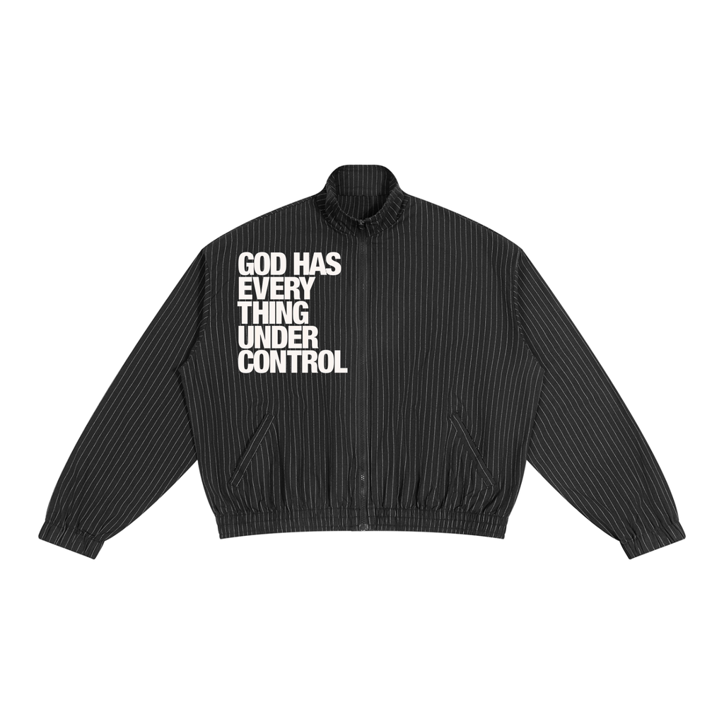 Unisex Striped Full-Zip Track Jacket