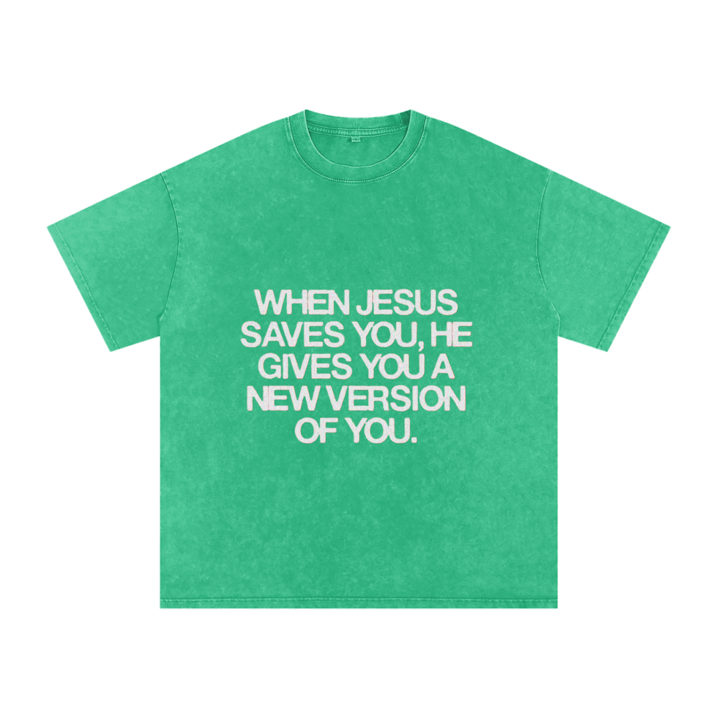 Snow Washed Oversized Cotton T-Shirt