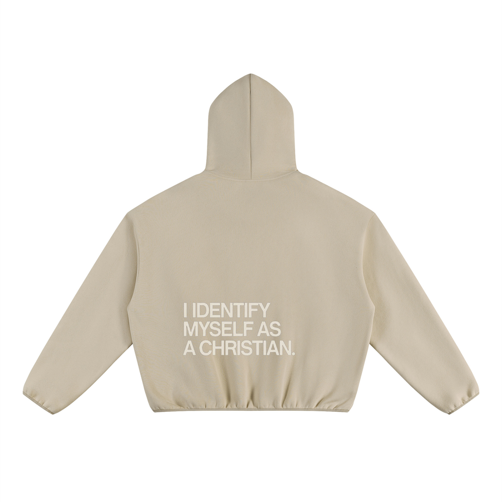 Unisex Boxy Piping Fleece Hoodie