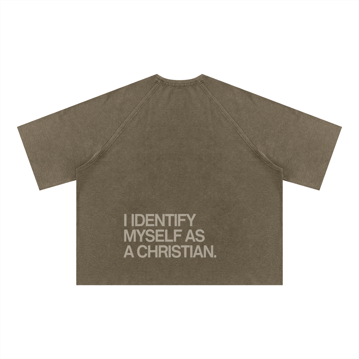 Unisex Mineral Wash Boxy Waffle T-Shirt
