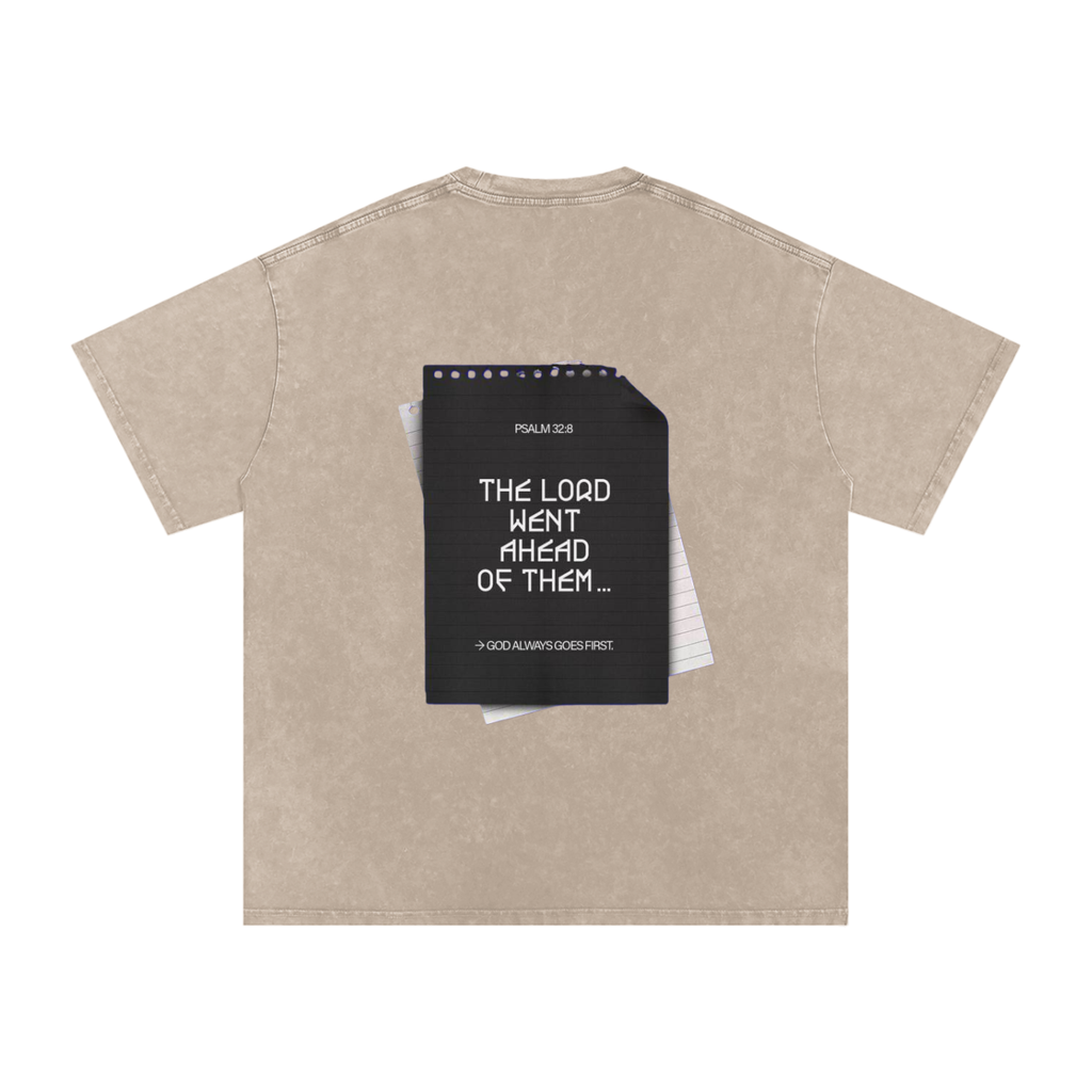 Snow Washed Oversized Cotton T-Shirt