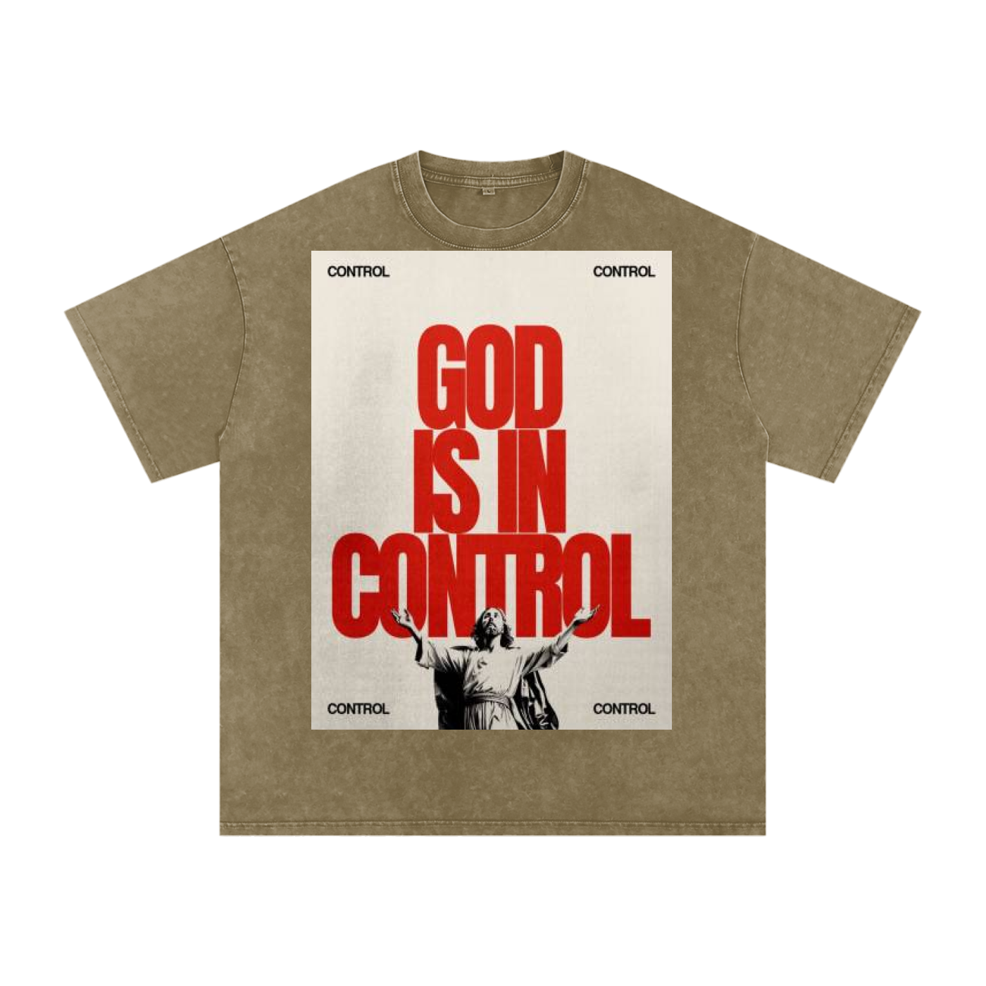 Snow Washed Oversized Cotton T-Shirt