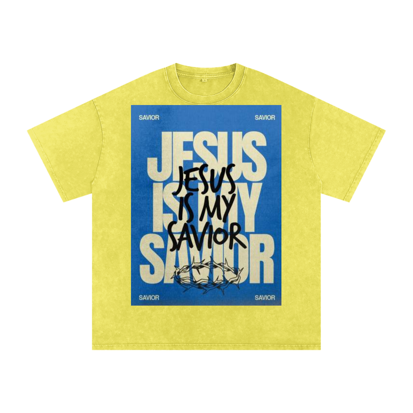 Snow Washed Oversized Cotton T-Shirt
