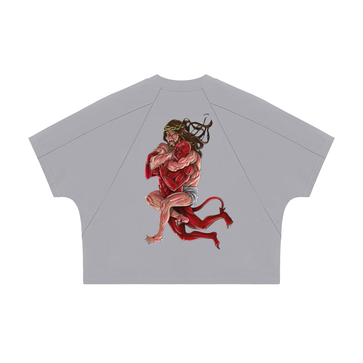 Unisex Boxy Tonal Paneling T-Shirt