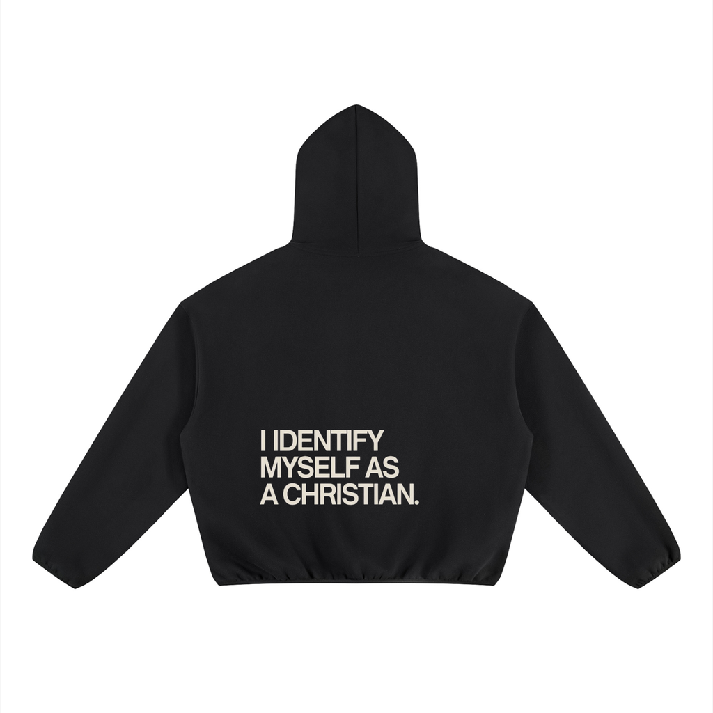 Unisex Boxy Piping Fleece Hoodie