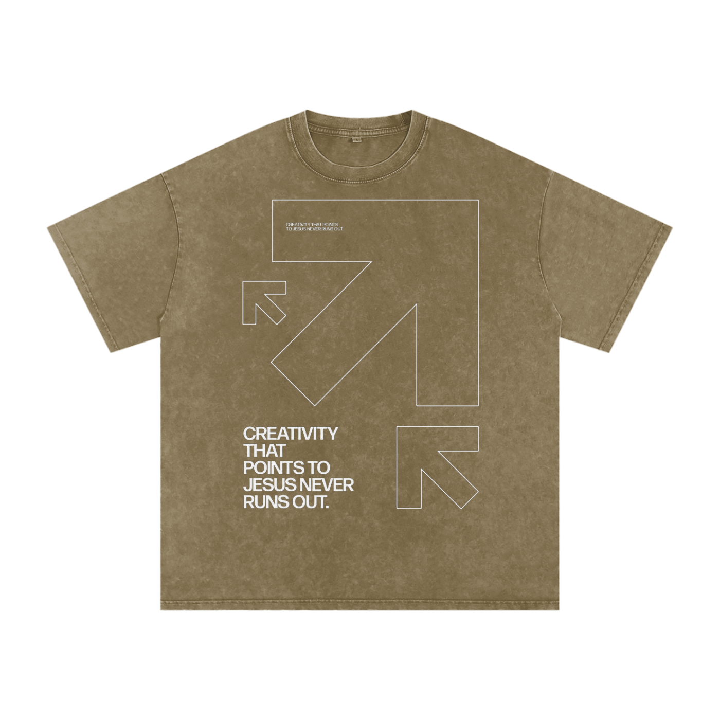 Snow Washed Oversized Cotton T-Shirt