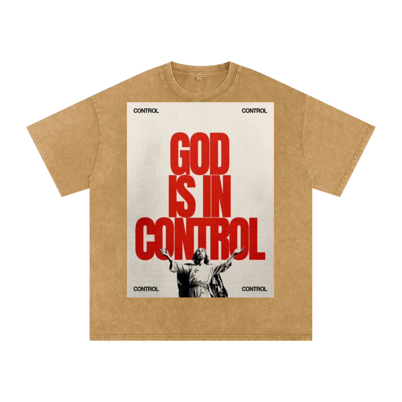 Snow Washed Oversized Cotton T-Shirt