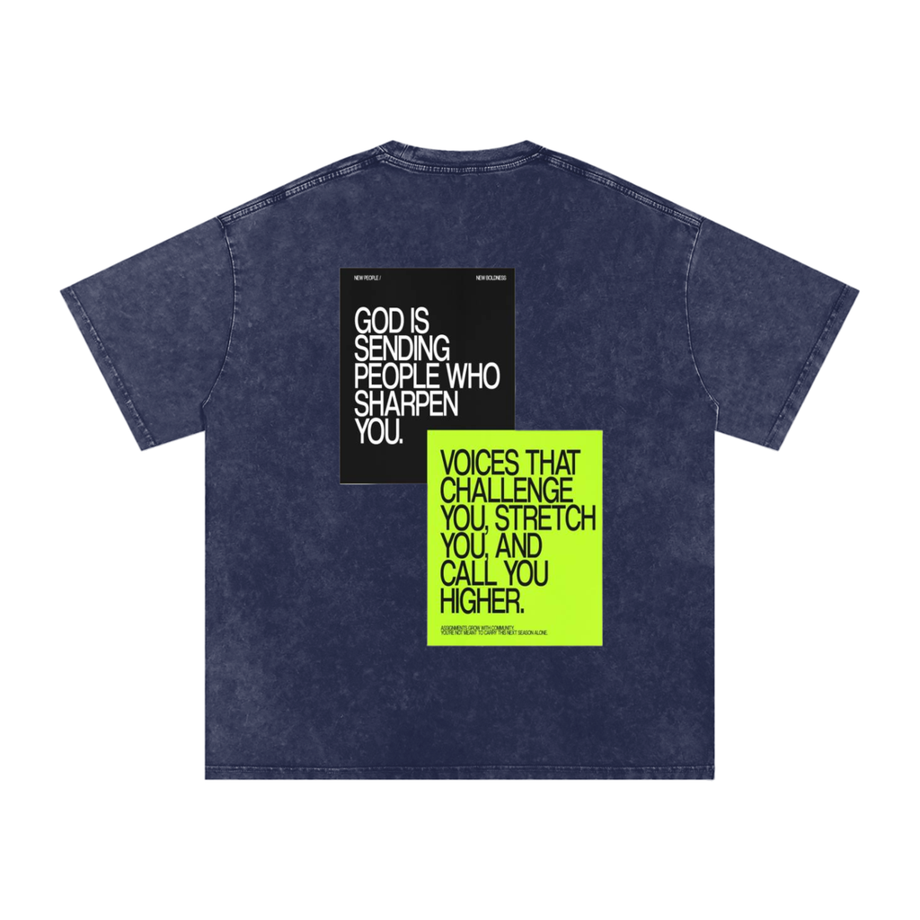 Snow Washed Oversized Cotton T-Shirt