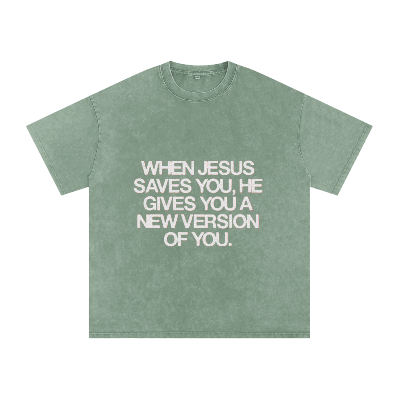 Snow Washed Oversized Cotton T-Shirt