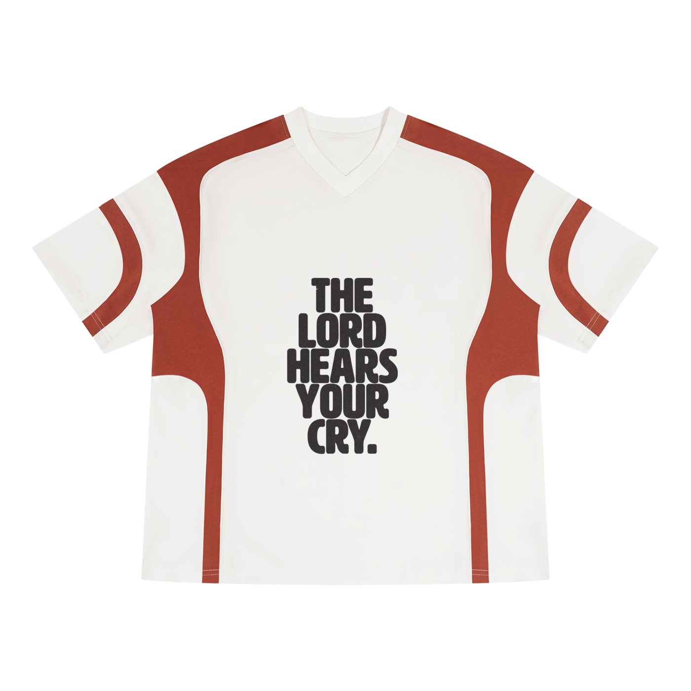 Unisex Color Block V-Neck T-Shirt