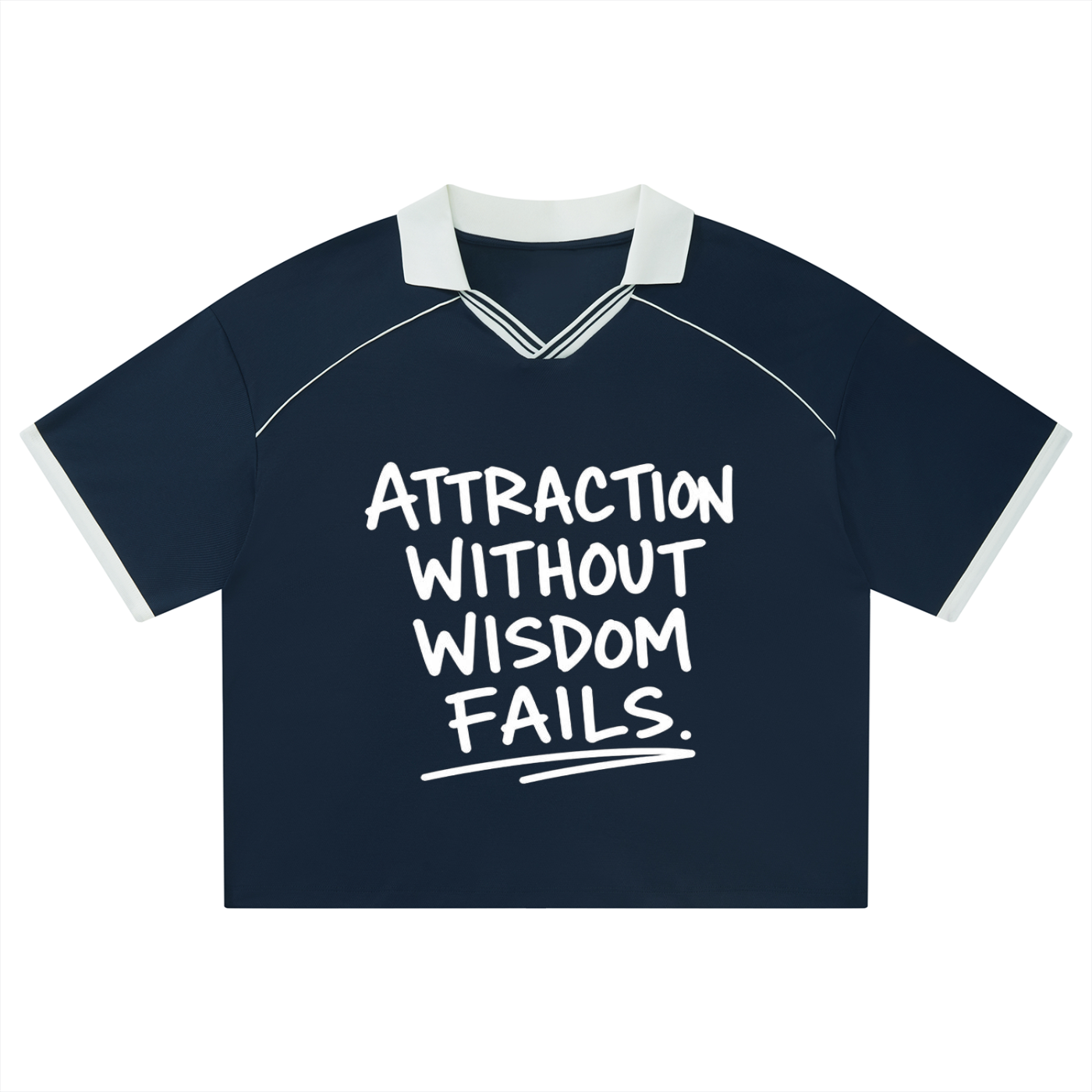 Unisex Collared Piping Boxy Soccer Jersey