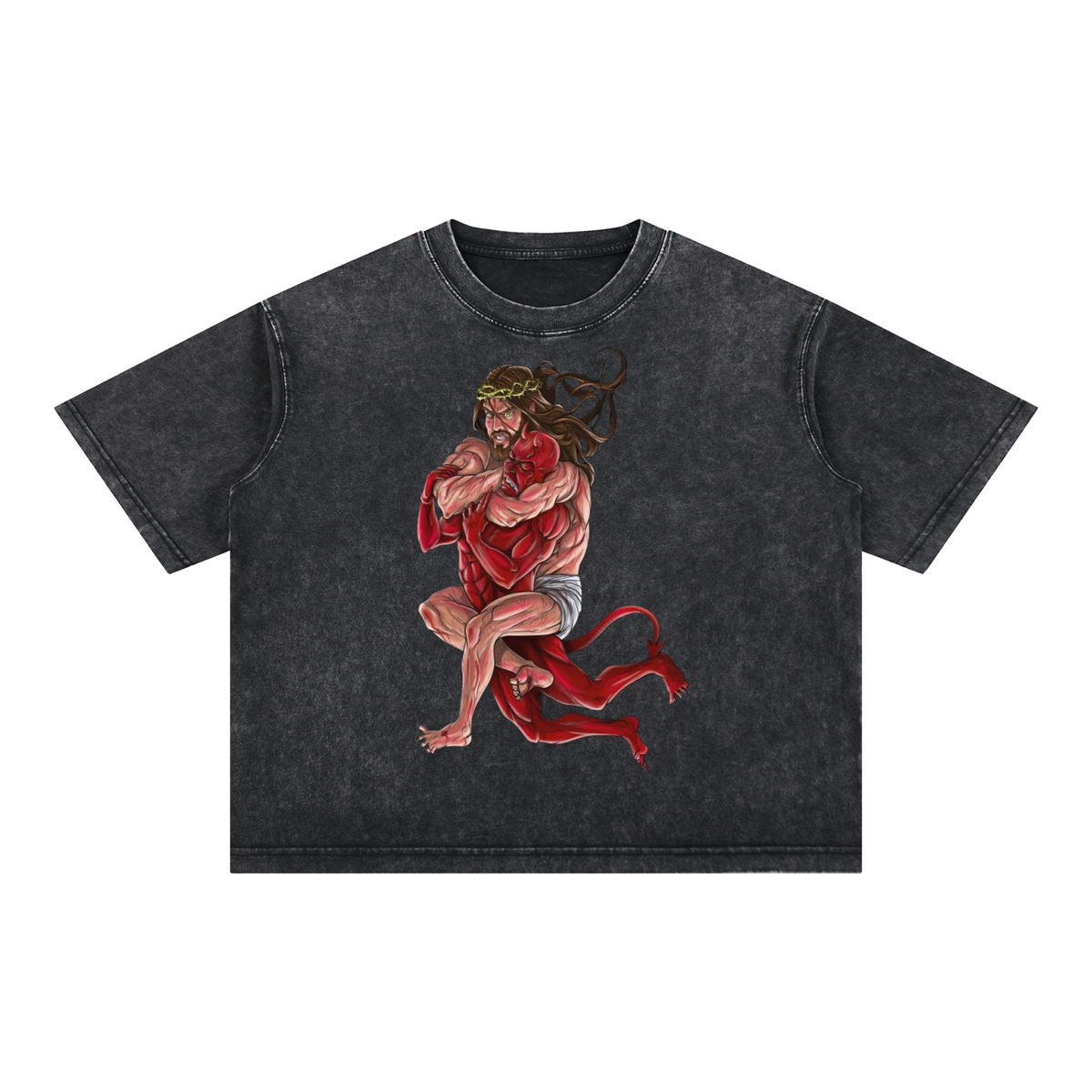 Mineral Wash Boxy Cotton T-Shirt