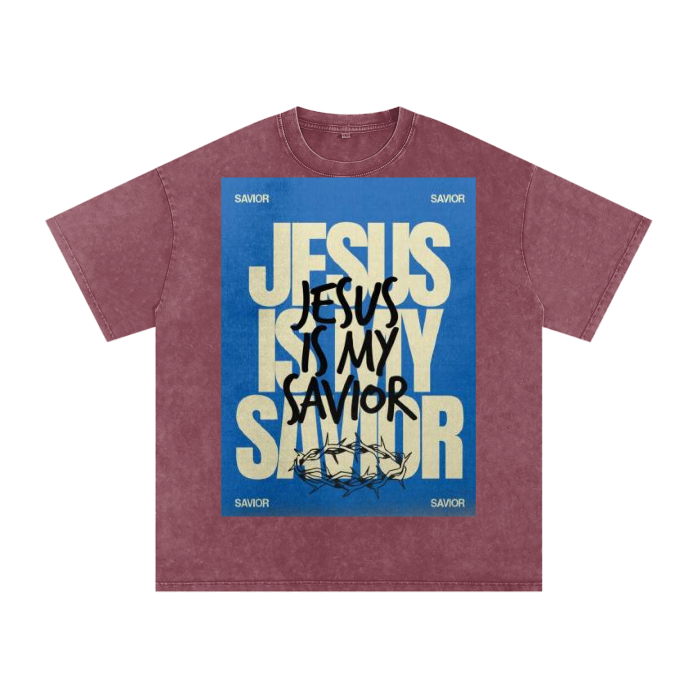 Snow Washed Oversized Cotton T-Shirt