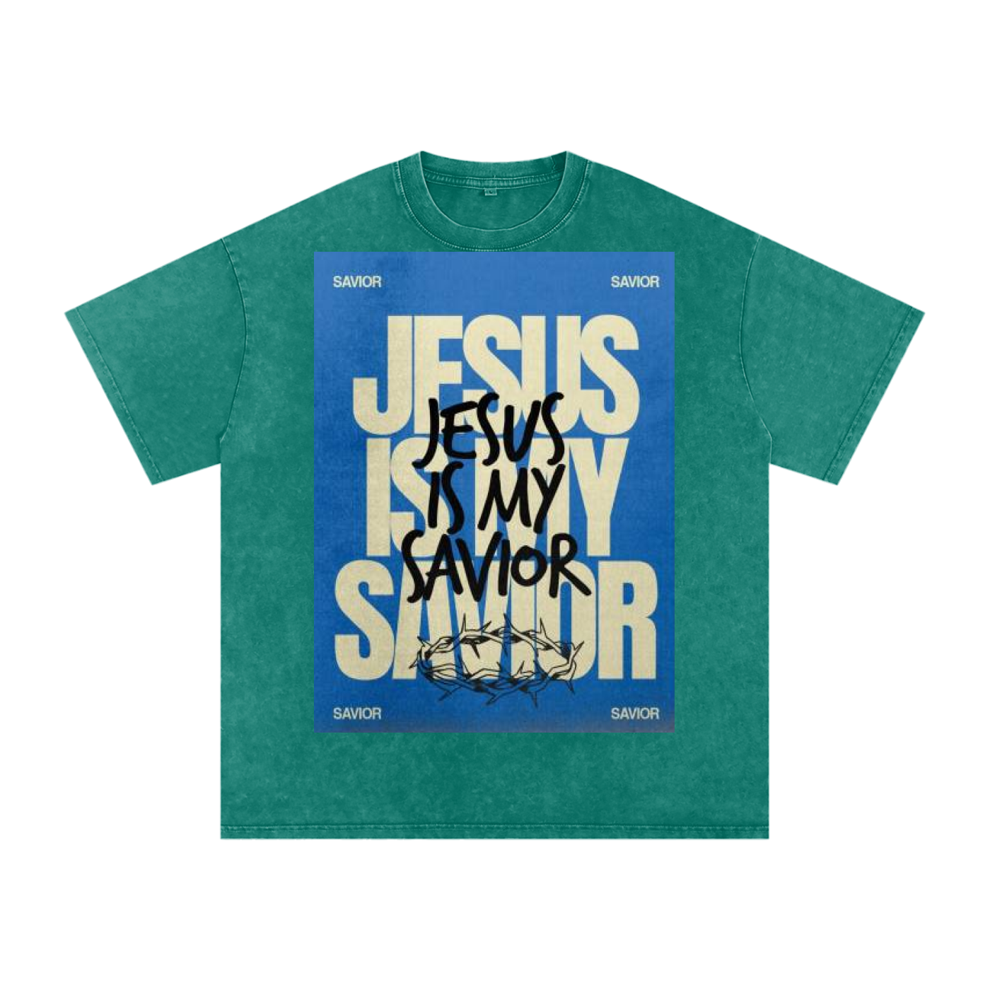 Snow Washed Oversized Cotton T-Shirt