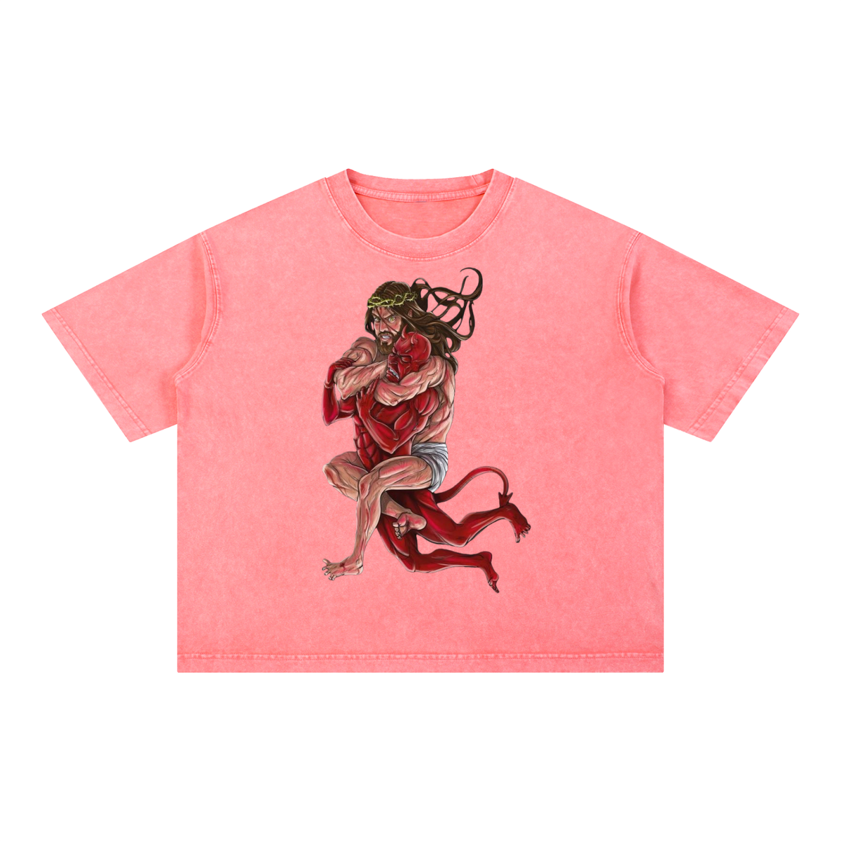 Mineral Wash Boxy Cotton T-Shirt