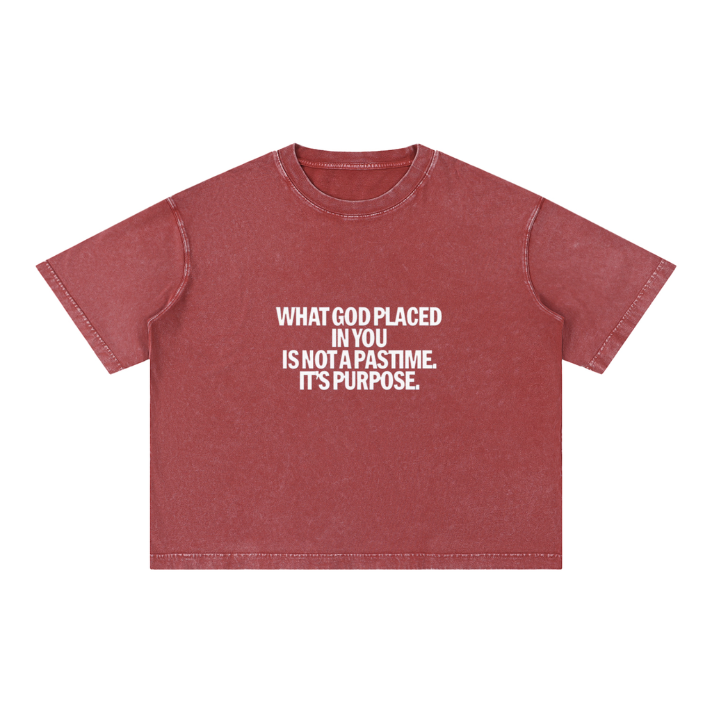 Mineral Wash Boxy Cotton T-Shirt