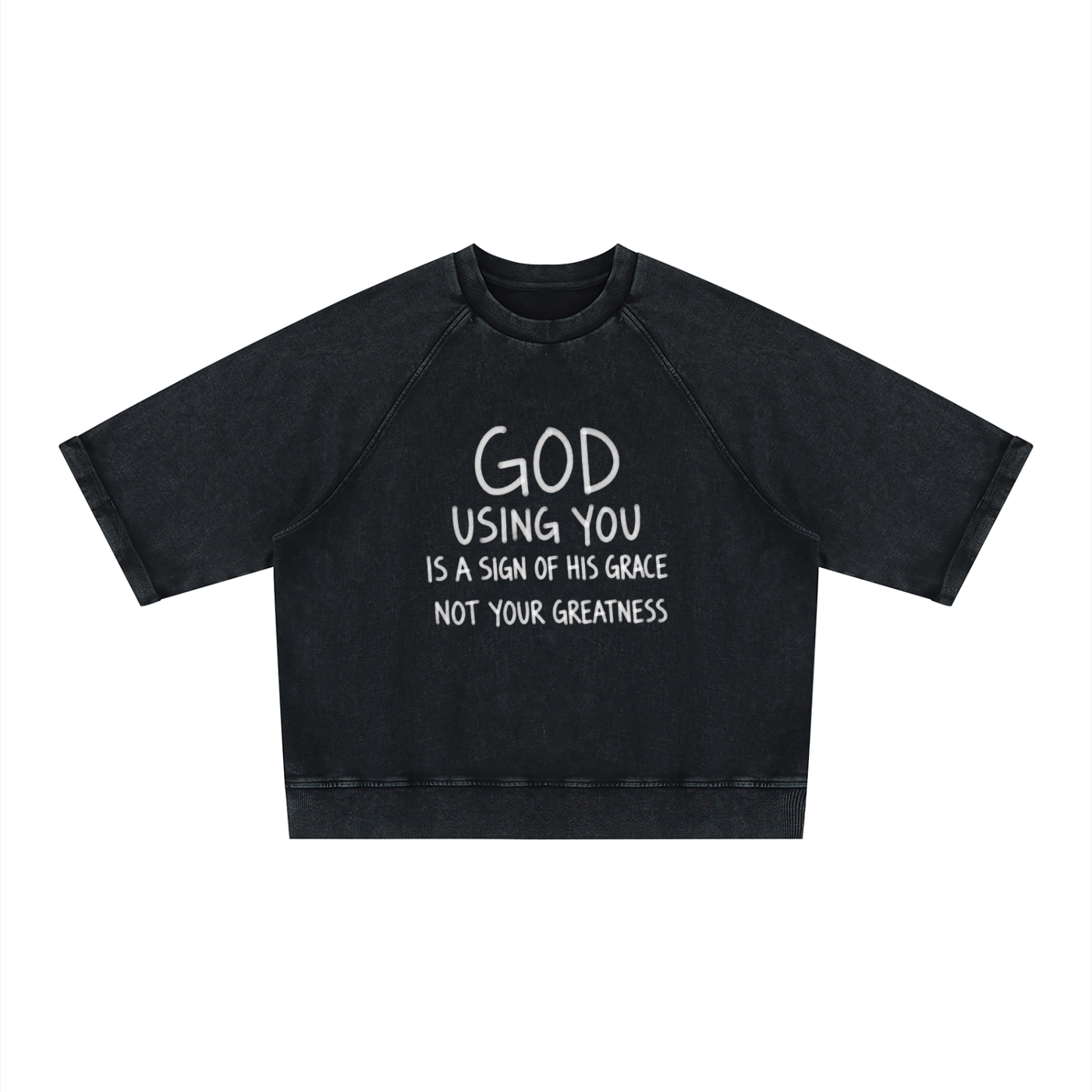 Unisex Vintage Wash Boxy Short Sleeve Sweatshirt