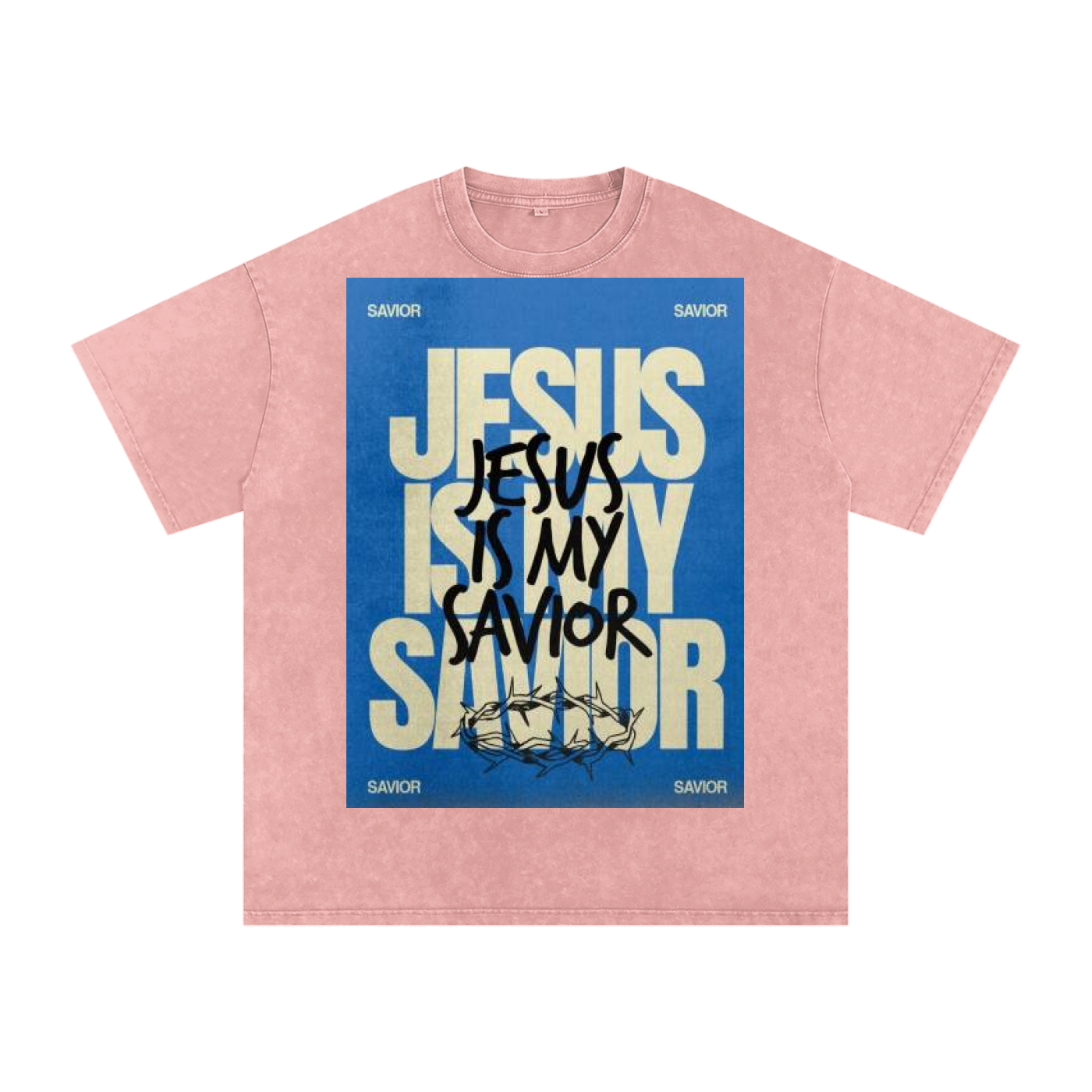Snow Washed Oversized Cotton T-Shirt