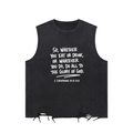 Snow Washed Raw-Hem Tank Top