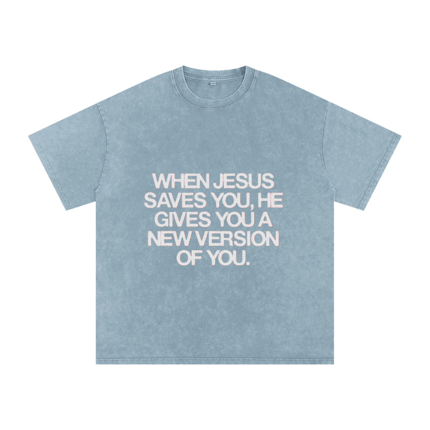 Snow Washed Oversized Cotton T-Shirt