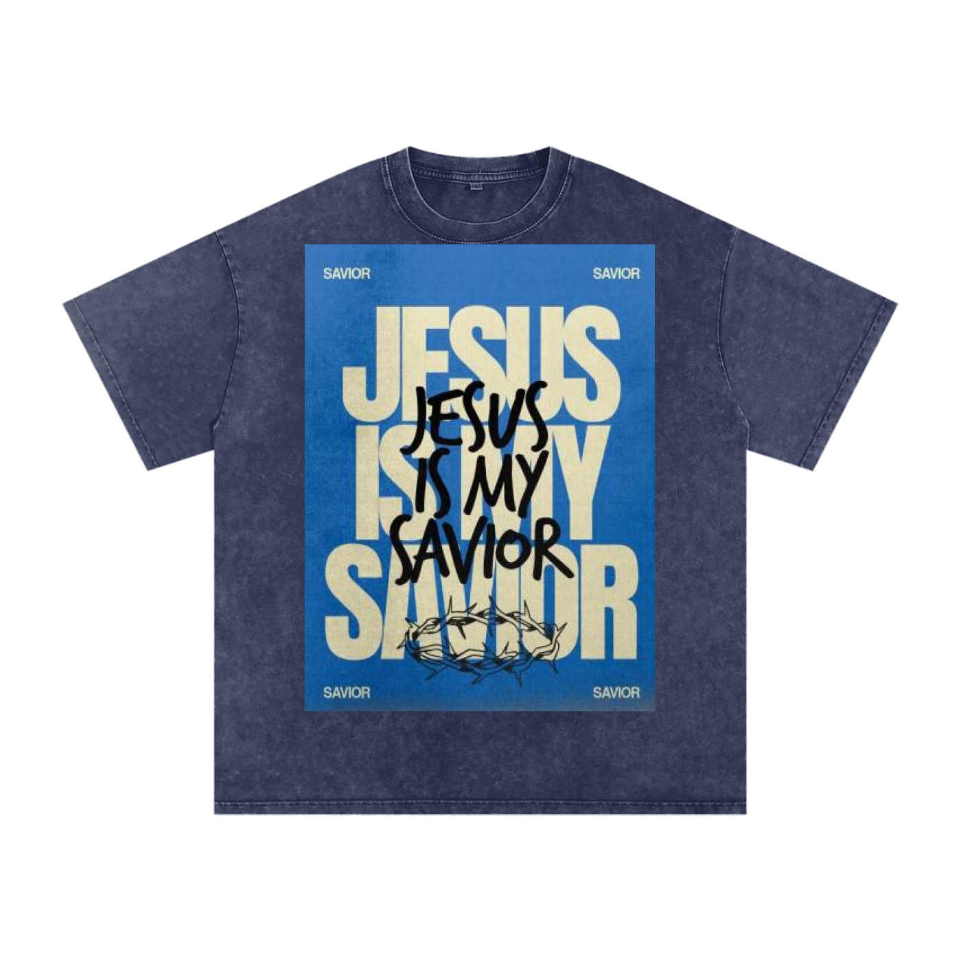 Snow Washed Oversized Cotton T-Shirt
