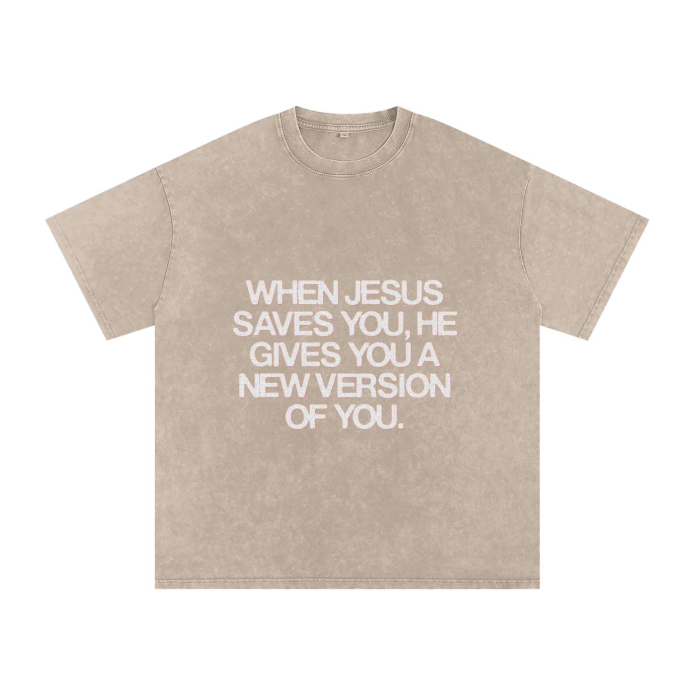 Snow Washed Oversized Cotton T-Shirt