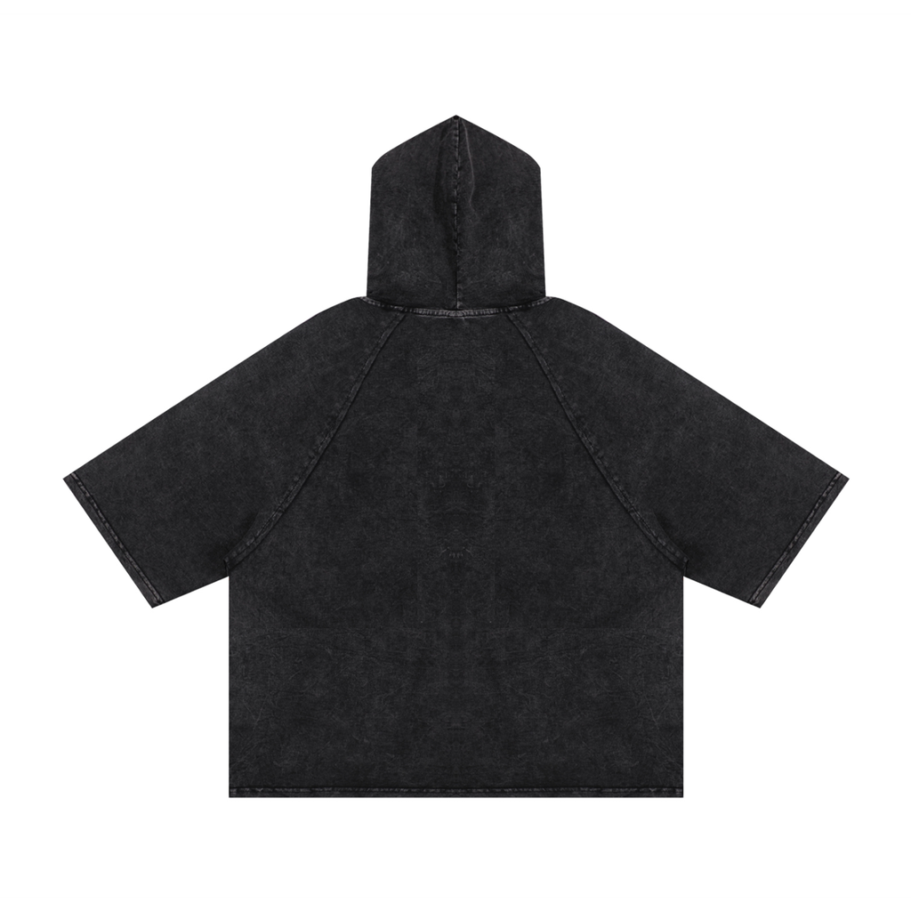 Snow Washed Hooded Boxy T-Shirt