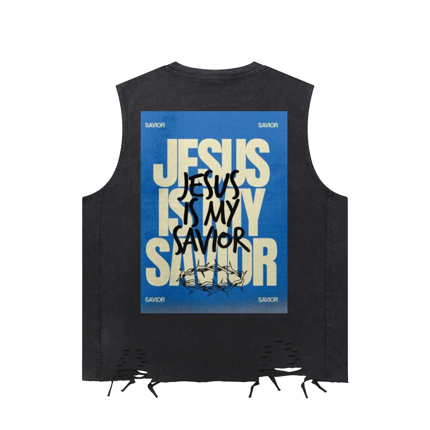 Snow Washed Raw-Hem Tank Top