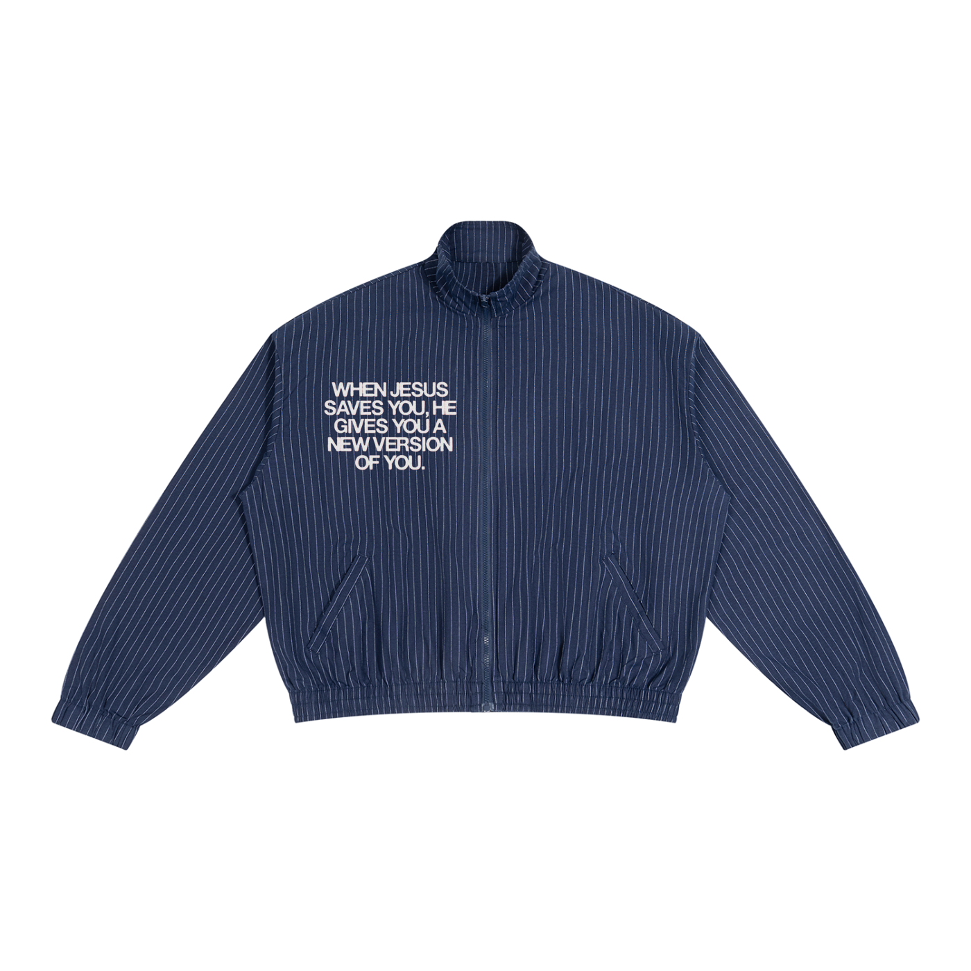 Unisex Striped Full-Zip Track Jacket