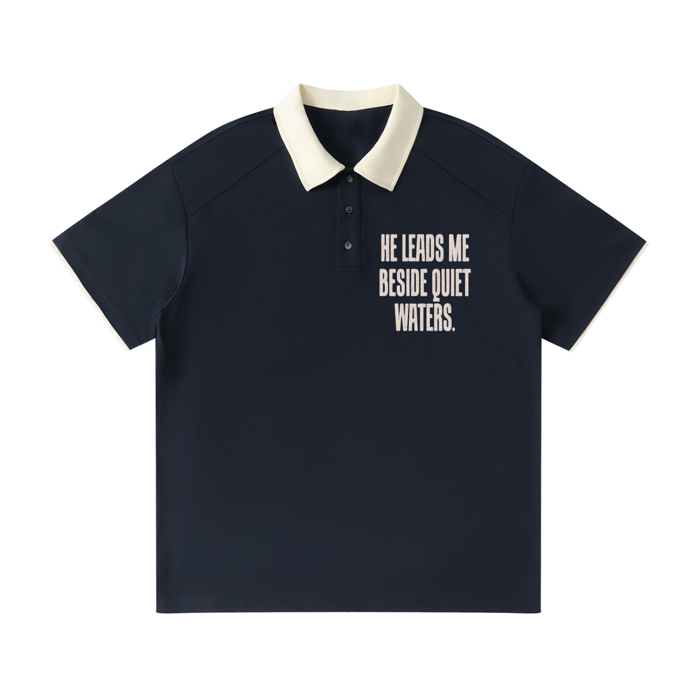 Contrast Collar Raglan Polo Shirt